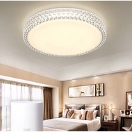Led ceiling light surface round crystal frame lampu ceiling hall lampu bulat 3 warna