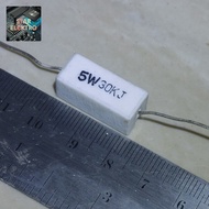 5w30kj 5W 30K ohm R Resistor Chalk 5watt 30Kilo J 30KR 30KJ 5 w watt 30KOhm 30 Kilo - 10 pcs