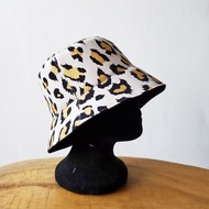 法式女孩風漁夫帽 豹紋漁夫帽 雙面漁夫帽 遮陽帽 日本設計布