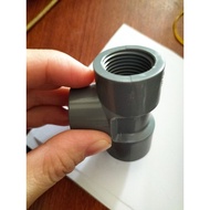 PVC pipe connector with 3 internal thread ends - 3-way internal thread connector