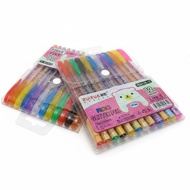 Zuixua colored glitter pen glitter gel pen/ 12-color colored glitter pen/