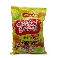 Roshen Crazy Bee SOFT GUMMMIES WITH FRUITY FILLINGS { 250G , 500G , 1000G }