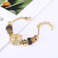 [HCM]Đồng hồ nữ đẹp chính hãng sang trọng phong cách Pandora Mặt nhỏ Kim cương vòng lắc tay charm [T