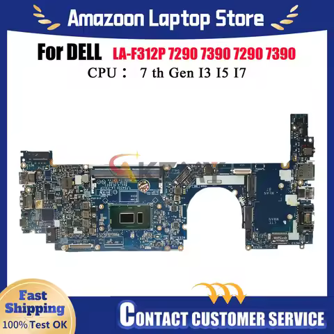 0MXW44 0T46Y8 0N1RRT For Dell Latitude 7290 7390 LA-F311P Notebook Mainboard With i5-8350U i7-8650U 