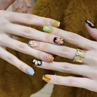 3D ice translucent gradient fresh flower polka dots detachable wearable armor 30 pieces press on nai