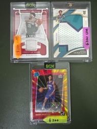 NBA CHRISTIAN WOOD JAMES BOUKNIGHT KEON JOHNSON PANINI AUTO NBA球星球衣卡