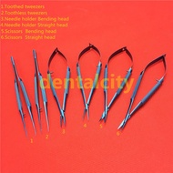14Cm Titanium Ophthalmic  Instruments Dental Instruments Scissors+Needle Holders +Tweezers  Tools