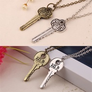 Sherlock Holmes 221B Baker Street Key Necklace Vintage Antique Bronze Silver Color Pendant Hot Movie