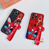 Spider Man Phone Casing For OPPO A16 A16S A54S A16K A16E A35 A15 A15S A9 A5 A31 2020 A12 A5S A7 A37 Neo9 A57 2016 A39 F1S F3 R17 R15 Phone Case Boy Men Phone Casing With Pendant
