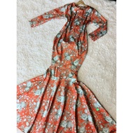 SALE BAJU KURUNG MODEN KAIN KEMBANG SATIN EMBOSS