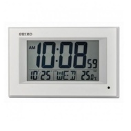 Seiko QHL077WN Digital LCD Wall Clock QHL077W