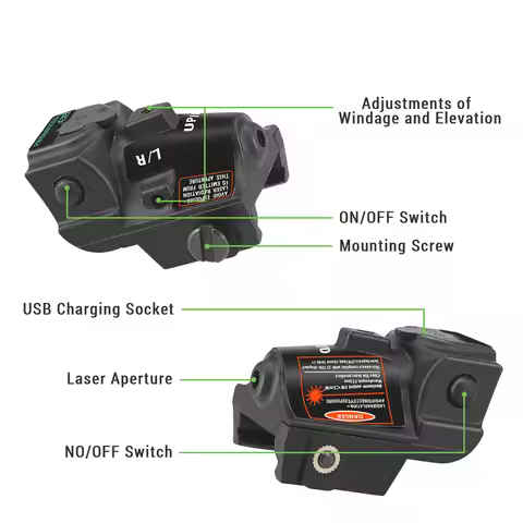 /Pistol Green Blue Dot Laser Sight Rechargeable Pistol Handgun Aiming Laser LS-L3 for Taurus G2C Glo