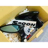กระจกมองข้าง ทรง spoon นกกระเรียน แบบยึดประตู แปลงใส่ได้หลายรุ่นตรงรุ่น Civic FD FD2 typer type r นิ