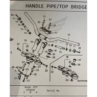 Handlebar End Clamp Set CB500X NX500 Year 2019-2025/53105-MGZ-J80/53106-KR3-770/53108-KR3-770.