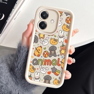 Case For OPPO A3 4G A3 Pro 5G A3X 4G A3X 5G A40 A60 5G Cute Animal Phone Three-Color Silicone Shockp