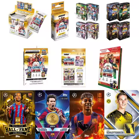 2025-26 Topps UCC UEFA Champions League Match Attax Official Soccer Trading Cards Box Messi Haaland 