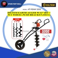 HILTEM EARTH AUGER W/12” DRILL BIT + WHEEL HAND PUSH BRACKET 52/ 64CC TROLLEY MESIN GERUDI TANAH GAL