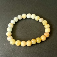 天然翡翠 緬甸 A玉 玉珠 玉鏈 手鏈 • 漸變鵝黃翡翠手串