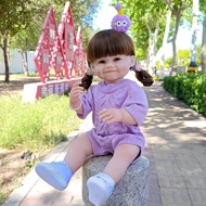 22 นิ้ว 55 ซม.ตุ๊กตาเด็กเหมือนจริง Reborn ตุ๊กตาสาวไวนิล Body ยิ้มตุ๊กตาของเล่นสําหรับเด็กสําหรับคอล