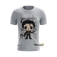 MyUnique Pop Culture EDWARD SCISSORHANDS Custom Print T-shirt (Ash Grey)