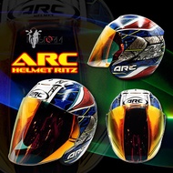 ARC Helmet Visor Siang Malam Red Fit ARC Helmet RITZ