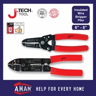 JETECH Insulated Wire Stripper Plier Wire Gauge Crimper Plier Diagonal Plier Wire Cable Cutter Tang 