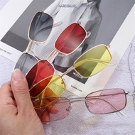 NARCISSUS13A0E Vintage Rectangle Sunglasses Classic  Lens Eyewear Metal Sun Glasses