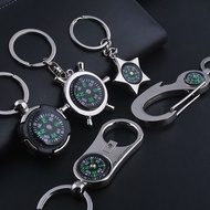 Keychain with compass