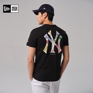 NewEra NewEra NewEra MBL Watercolor Flower Series Sports T-Shirt Couple Short-Sleeved NY Label Round