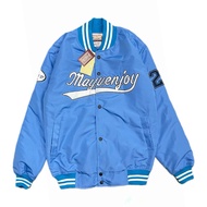 Waywenjoy Blue Varsity Baseball Jacket Full Tag &amp; Label