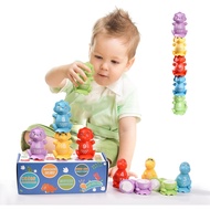 3-5 Years Old Children Stacking Dinosaur Toys, Stacking Toys Suitable for 2-7 Years Old Boys Girls S