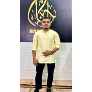 Kurta Lelaki Lengan 3suku COTTON PREMIUM