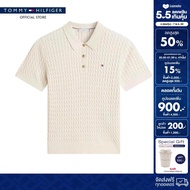 Tommy Hilfiger เสื้อสเวตเตอร์ ผู้หญิง รุ่น WW0WW41474 0F5 - สีขาว ทรง Regular