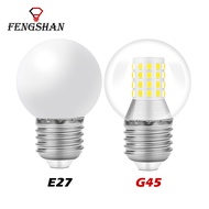 3-color 9W E27 G45 LED Bulb 3-Colors 85-265V Round LED Ball Screw Cap Globe Lamp Light Warm White