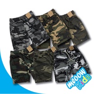 Short Pants Kids Army Camouflage, Seluar Pendek Celoreng Tentera Kanak Kanak (2Tahun - 12Tahun)