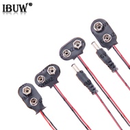 9V Battery Connector Snap Clip Power Adapter T-type I-type Dual Wire Holder Cable 9Volt 15cm Lead So