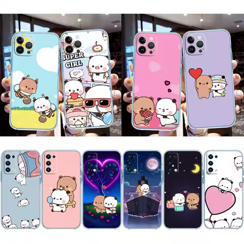 RE14 BUBU DUDU Transparent Phone Case for Motorola Moto G7 G8 G9 G84 G85 G73 G24 G15 Z2 Play Power P