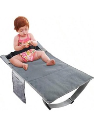 1套兒童飛機腳墊吊床旅行床攜帶式兒童旅行飛機座位擴展器牛津布寶寶嬰兒床