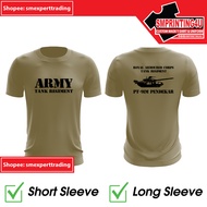 SM 100 Army Style T-Shirt Tank Regiment Pendekar PT91M KAD Material Microfiber Round Neck Color Sand