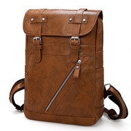 Travel Leather Backpack Men Waterproof Vintage Bag Large Capacity Back Pack Fashion Bagpack Laptop Backpacks Casual Bags For Men
