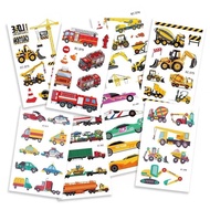 Children Tattoo Stickers Boys Engineering Vehicles Excavator Fire Truck Stickers Washable Korean Saf