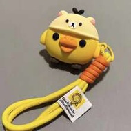 Cute Korean Style 3D Yellow Chick Silicone Earphone Protective Case With Wrist Strap, Cartoon Duck W