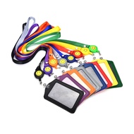 1PCS ID Card Holder Face Reel Lanyard Name Credit Card Holders Bank Card Neck Strap Card ID Holders Identity Badge