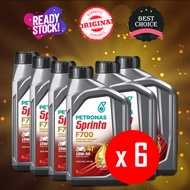 [NEW & READY STOCK] Petronas Sprinta F700 15W-50 Semi Synthetic (1 Litre Packing x 6 Bottles) - 100%