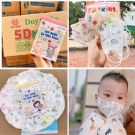 Duy Quan 5D Kids Children's Mask Box of 100, antibacterial - KTDQ05