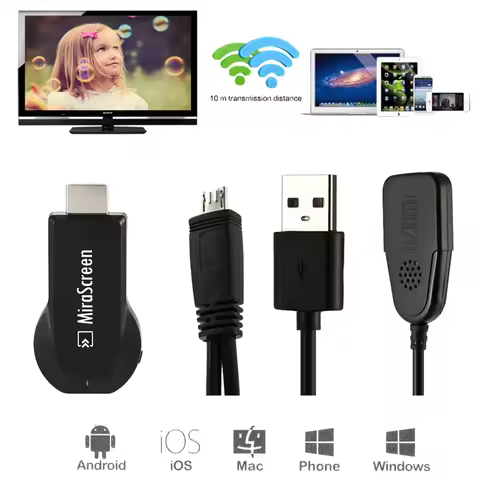 MiraScreen HD 1080P HDMI-compatible TV Stick Miracast DLNA Airplay WiFi Display Receiver Dongle For 