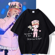 GDRAGON GDRAGON Pain Clothes Concert Peripheral Support Clothes Printed Loose Pure Cotton Short-Slee