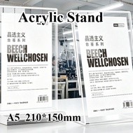 Acrylic Stand ( A5 Size) Acrylic T-Shape Display Stand, T Shape Transparent Acrylic Stand