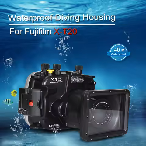 Seafrogs 130ft/40m Waterproof Underwater Housing Camera Diving Case for Fujifilm X-T20 XT20 X-T10 XT