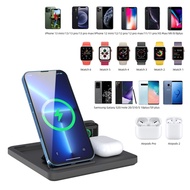 New Portable 15W QI wireless charger stand  for Apple Watch charging 3 in 1 folding wireless charger for mobile phones  Samsung xaiomi oppo huawei that support wireless charging